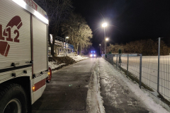 Straßensperrung und Ausleuchten